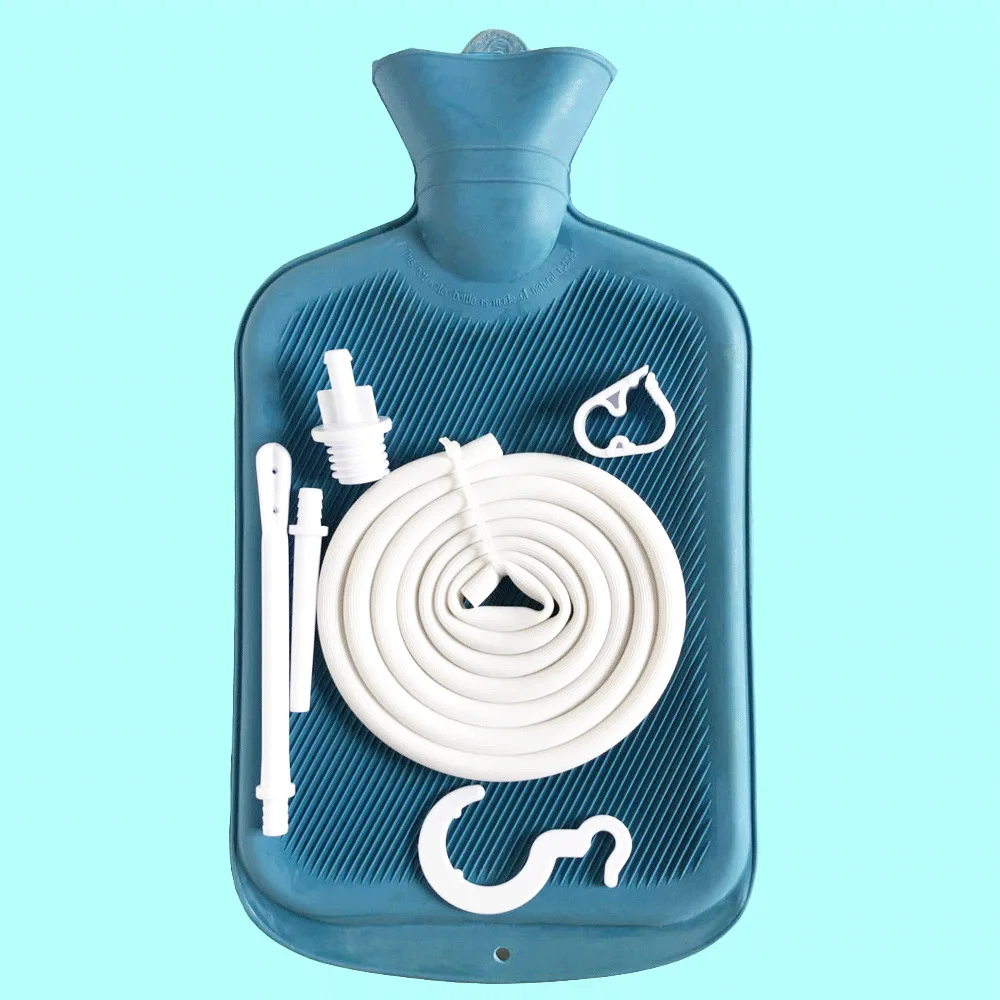 Kit de bolsa de Enema reutilizable para el hogar, irrigador Anal de goma de silicona de gran capacidad, ducha de Colon, ducha rectal, herramienta de limpieza para adultos, 2000ml