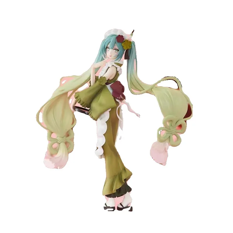 Hatsune miku matcha green tea Action Figure Back To School Anime Peripheral Kawaii Girl Desktop Decoration Collection Model Toys