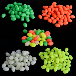 100 pcs Soft Plastic Fishing Beadsoval Soft Fishing Beadsfishing Lure Beads High Quality 6*10mm 3.4*5mm 5*8