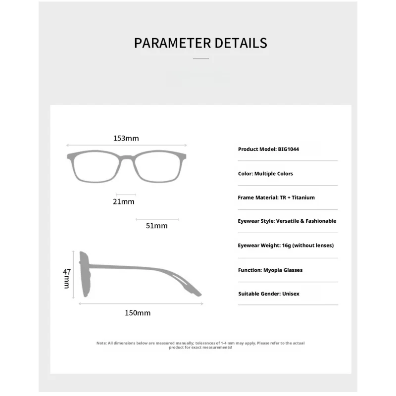 YCFoya New 153mm Acetate Pure Titanium Vintage Business Men Durable Glasses Frame Optics Prescriptions1044