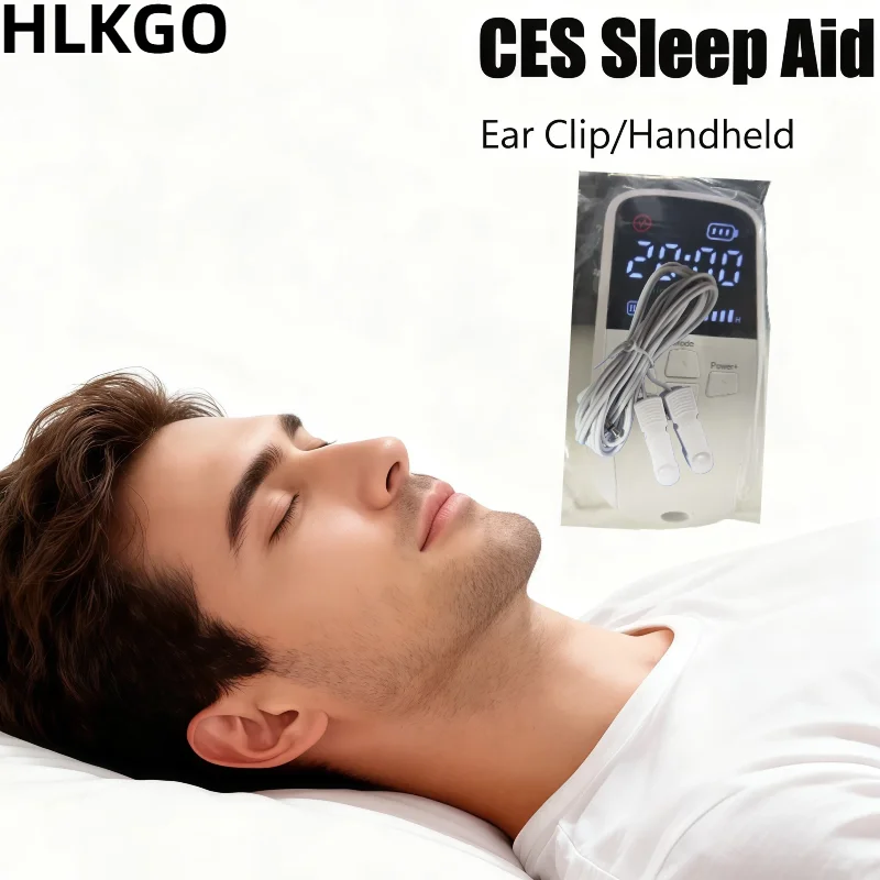 

Ручное устройство для помощи во сне CES с зажимом для ушей, импульсный массажер для ладони, микротоковый для снятия стресса, тревоги, бессонницы