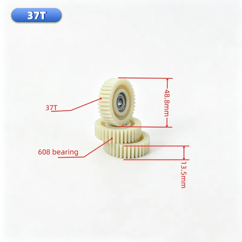 [NEWA76K!】 E-Bike Repair Part-For Electric Bike Hub Motor 37T Nylon Gear 48.8Mm OD, 13.5Mm Thickness 608 Bearing