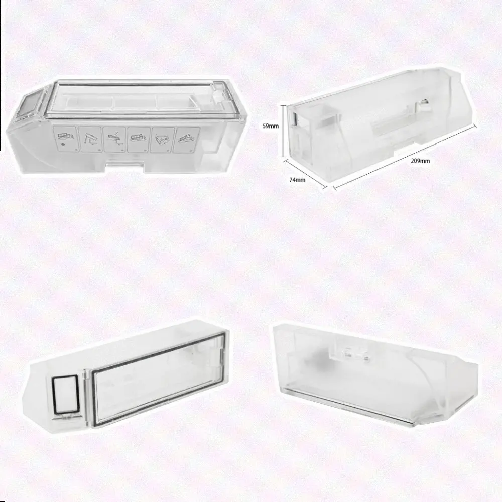 Transparent Dust Box For Xiaomi Robot Vacuum B101CN For Dreame S10 P/ro ABS Collection Container Cleaner Parts Accessories