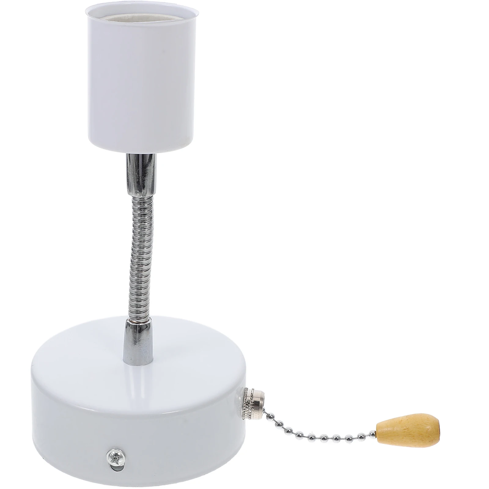 

1 set Sturdy Plastic Pull-wire Switch Wall Lamp Socket Base Holder Holder for Bedroom Kitchen Restaurant Library Easy for Lights