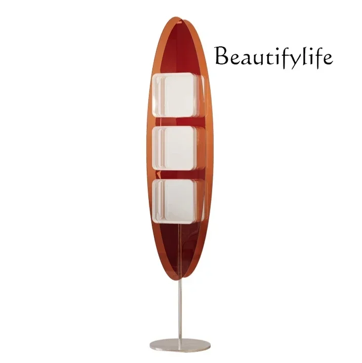 N19 Sailing acrylic shelf floor-to-ceiling integrated bookshelf display designer creative storage cabinet living room side cabin