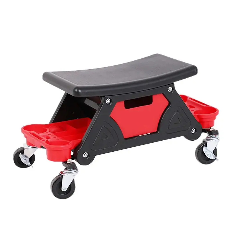 

Rolling Garage Stool Rolling Workshop Stools On Wheels Ergonomic Car Stool With Tool Tray For Workshop Auto Repair Shop Home