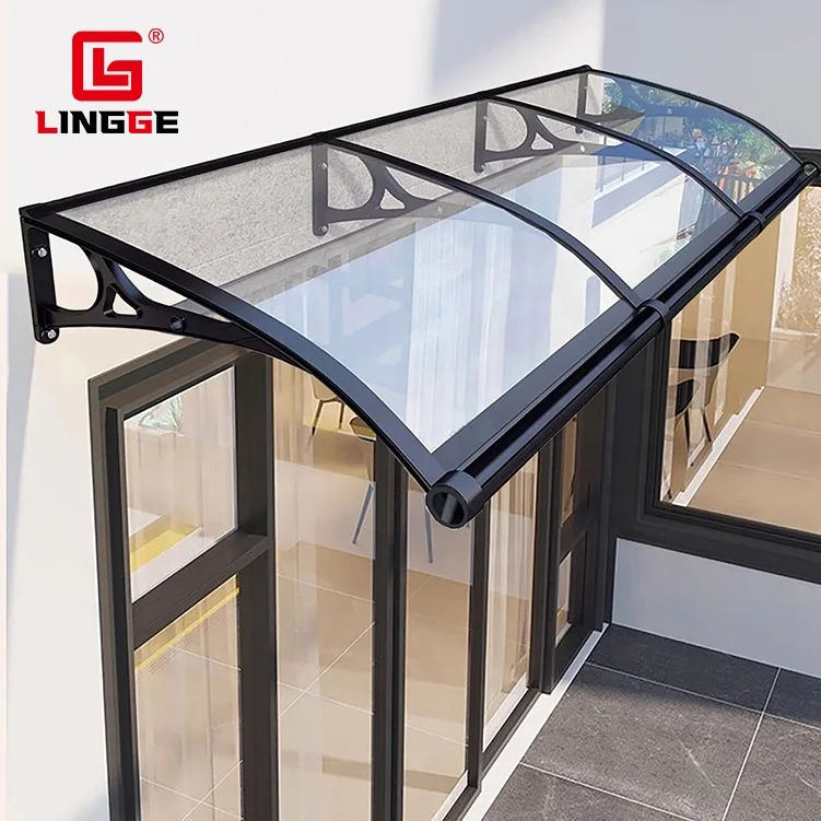 Sunshade Window Shop Front Awnings For Home Anti-smash Aluminum Window Aluminium Awning With Polycarbonate Roof