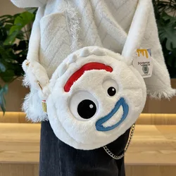 2023 New Original Disney Toy Story Forky Kawaii Anime Plush Doll One-shoulder Bag Cartoon Fashion Handbag Girl Birthday Gift