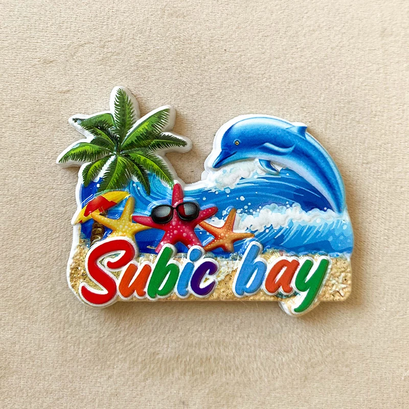 

Philippines Subic Bay Port tourist souvenirs 3d three-dimensional decoration creative magnetic refrigerator magnets