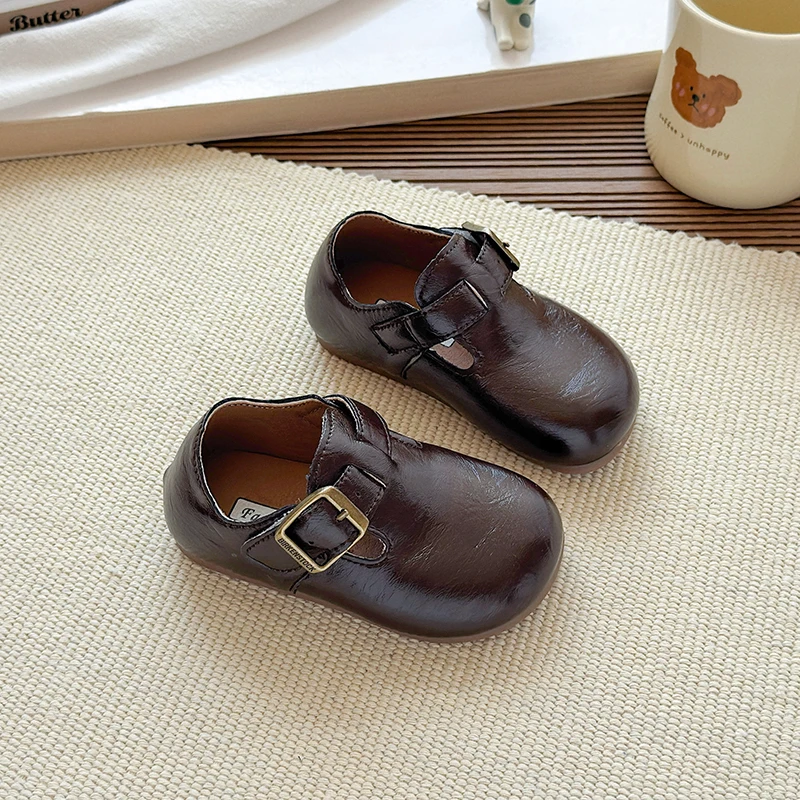 أحذية المشي للأطفال 2025 الخريف موضة جديدة بنين فتاة بولي Shoe حذاء تنوعا الطفل لينة وحيد رقيقة أحذية مشي الطفل