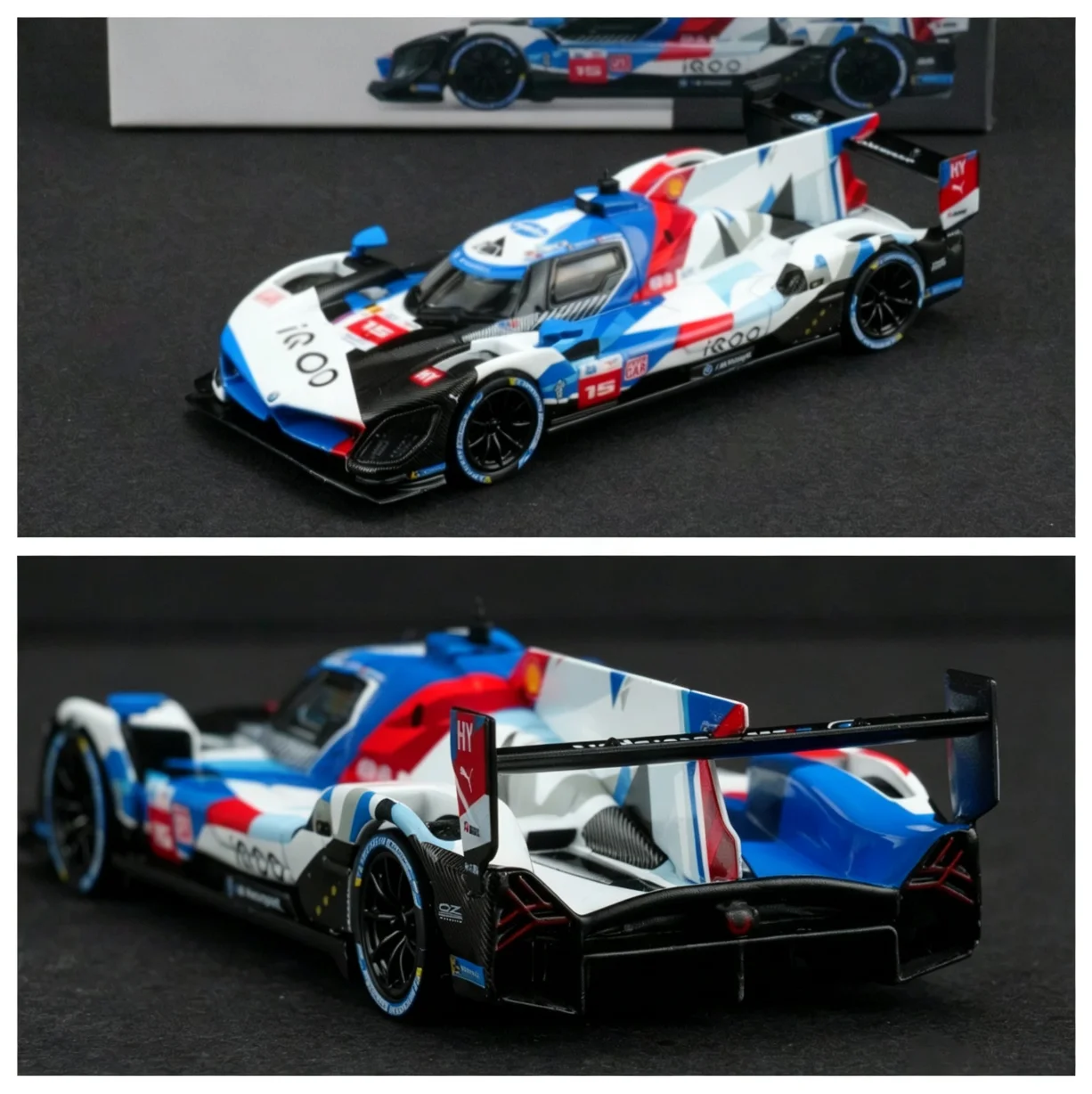 Mini GT 1219 1/64 M Hybrid V8 Hypercar #15 2024 Le Mans 24 Hrs Diecast Car Model Alloy