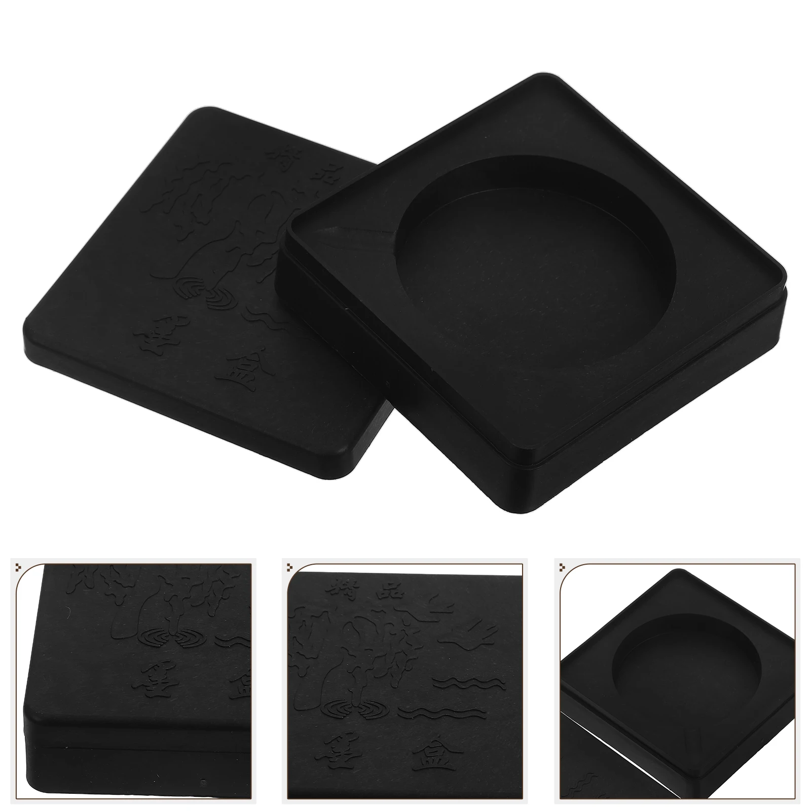 10 قطعة مجموعة حجر الحبر الصيني البناء البلاستيكي مناسبة لجميع مستويات ممارسة الخط اكسسوارات طبق الحبر جيد