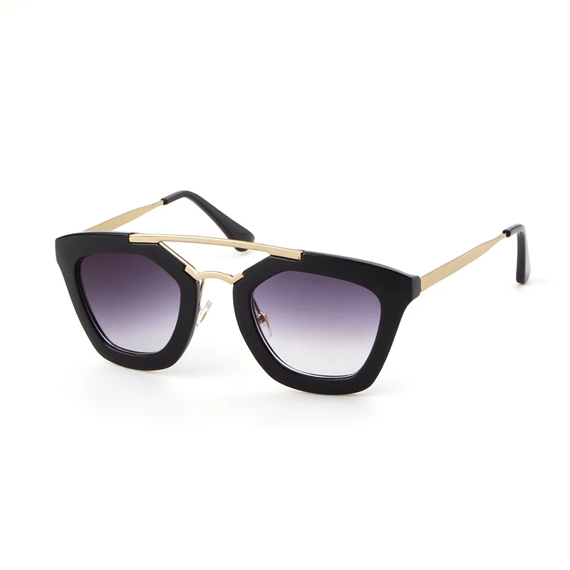 LAURINNY Retro Cat Eye Pilot Sunglasses Women Brand Designer Luxury Trend Square Gray Shades Sun Glasses Vintage Lady Female UV