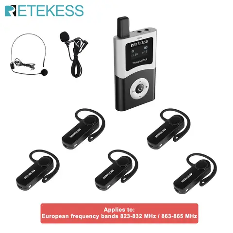 RETEKESS T130U Wireless Digital Interpretation System T131R Ear-hook Headphones 15g Ultra-Light  For Conference Interpretation