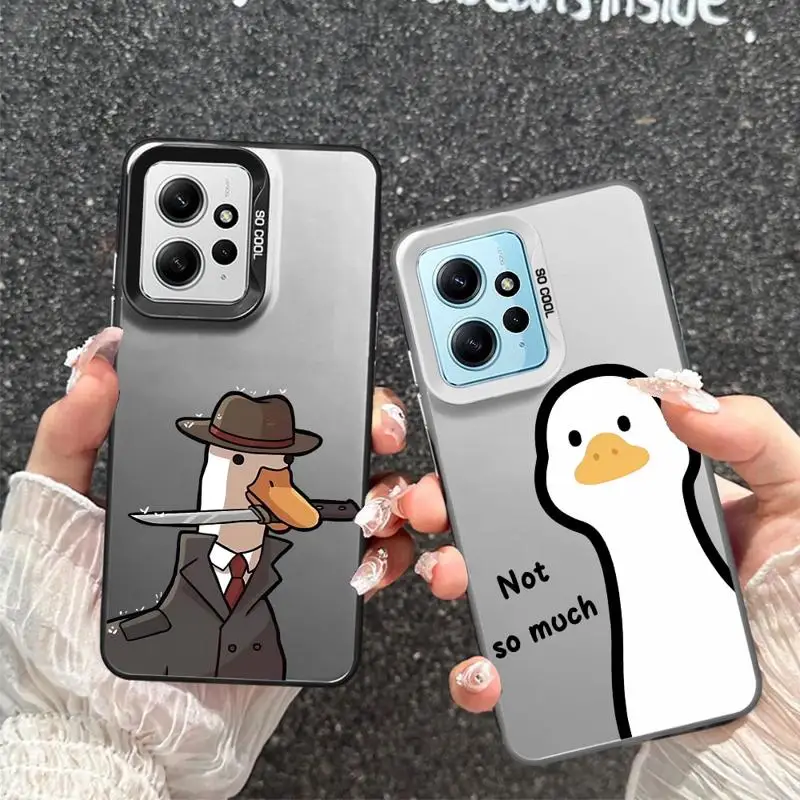 phone cases for Xiaomi Poco C50 X3 NFC C61 C51 X3pro Redmi 12C 13 A2 A3x 12 funda Back Shell Cover Cartoon Question Mark Duck