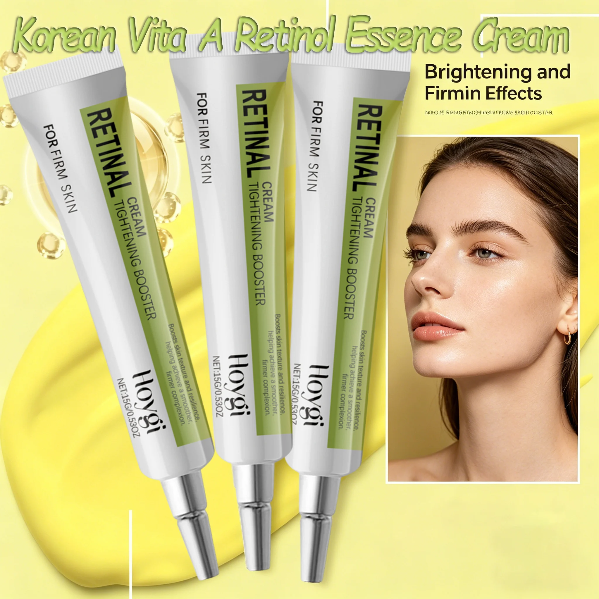 Korean Vita A Retinol Essence Cream Tightening Booster Skin Texture Refiner Resilience K-Beauty Under Makeup Prep Glowing Skin
