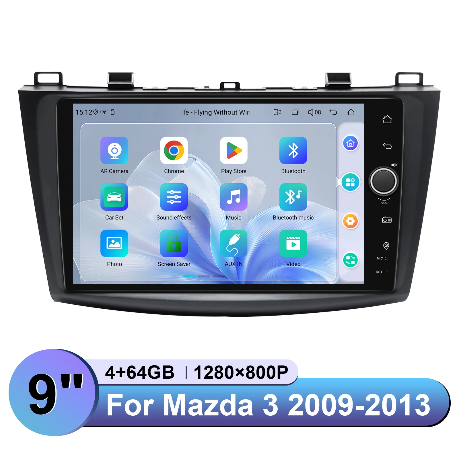 Plug&Play Car Stereo Head Unit for Mazda 3 2009-2013 Keep Original USB & Bose Amplifier W/Android Auto&Apple CarPlay AM/FM Radio