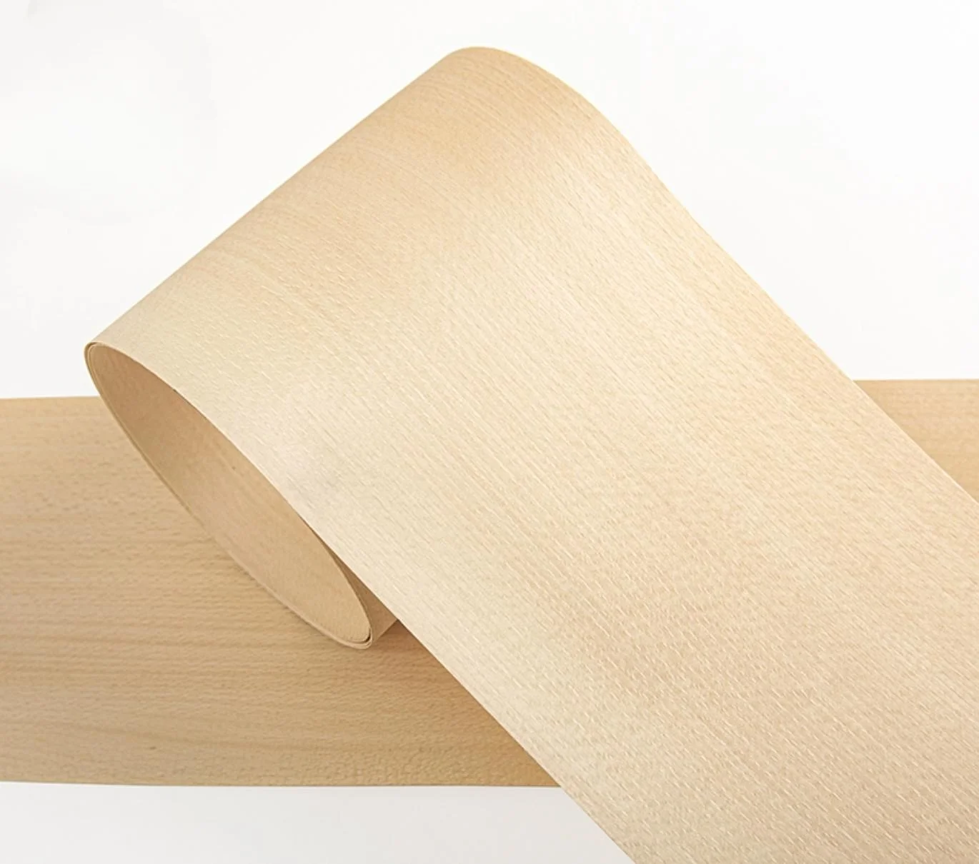 L:2.6meters Width:200mm T:0.5mm Natural White Beech Straight Grain Solid Wood Veneer Sheets Skateboard Furniture Veneer