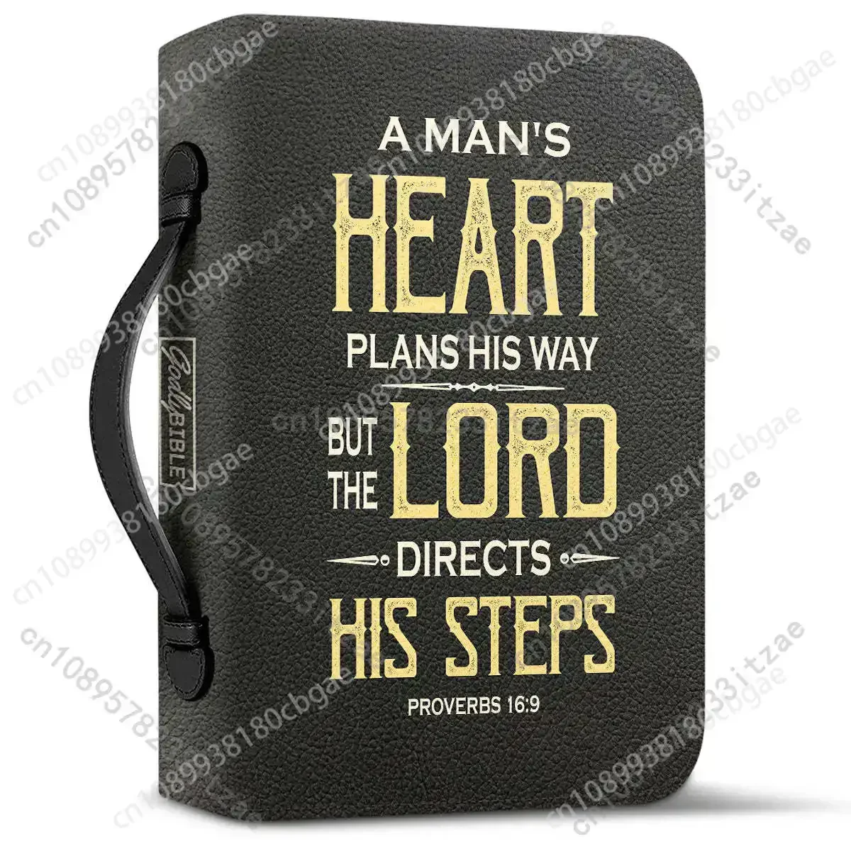 المرأة الأسد الصليب الكتاب المقدس أكياس رجل القلب يخطط طريقها الكلمات المطبوعة حقيبة يد العلامة التجارية مصمم مخصص الكتاب المقدس حالة غلاف الكتاب