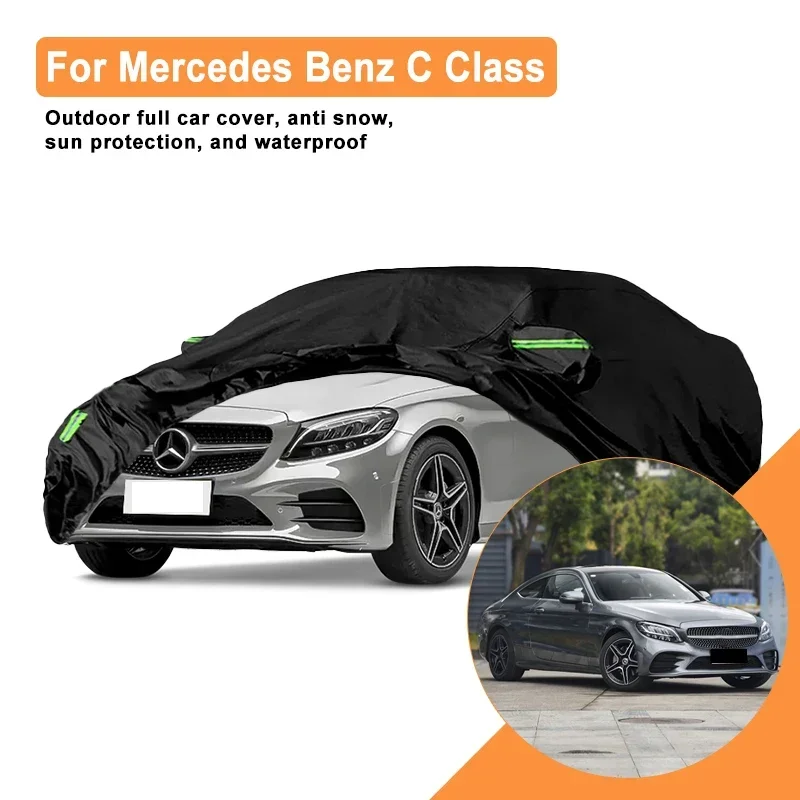 Full Car Cover for Mercedes Benz C Class W202 W203 W206 W205 W204 Outdoor Use - Waterproof Snowproof Sunshade Auto Protection