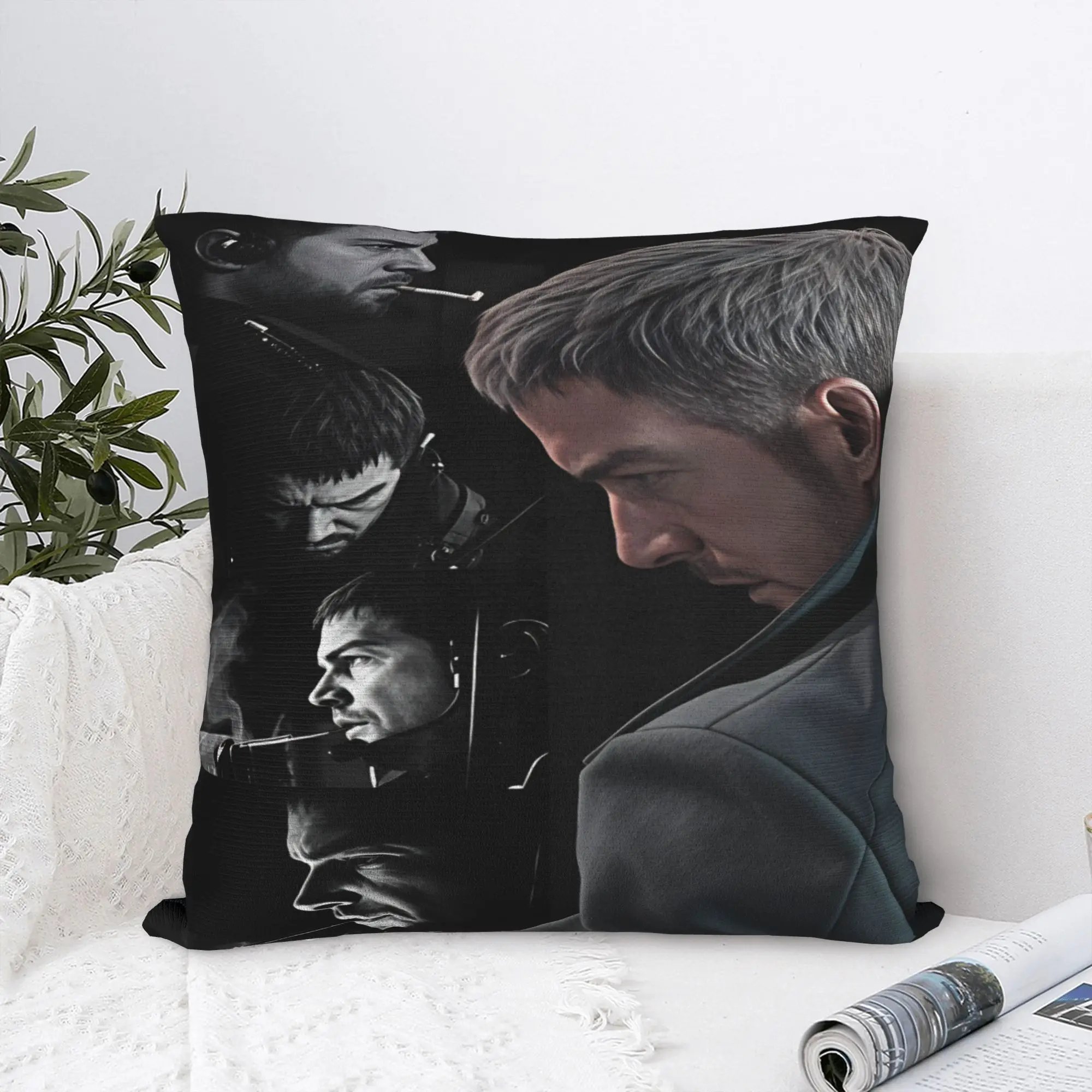 Chris Redfield Resident Evil Pillow Case  Square Pillow Cover For Chair Sofa Home Decor Retro Trendy Pillowcases