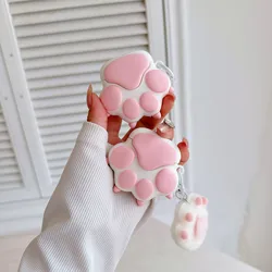 Creative Cute Cartoon Cat's paw Earphone Case For Apple AirPods Pro3 for AirPods 2 3 4 Pro2 Wireless Bluetooth Protective Cover
