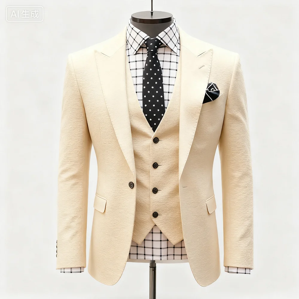 

Roxo Intelligent Casual Lapel Tuxedos for Men Slim Fit Solid Smoking Customizable Boys Tuxedo Suits for Men