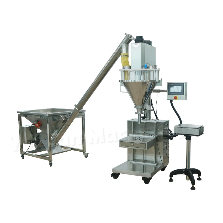 DF-Y & DS-3 Automatic 5-5000g Coffee Flour Chilli Spice Milk Powder Weighing Filler Auger Screw Powder Filling Packing Machine