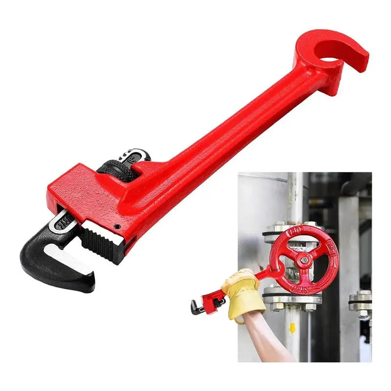 

A60Z8" Double Ended Valve Wrench Pipe And Valve Wrench Refinery Wheels 1/8''-1-1/2''Pipe Capacity For Protecting From Damagemay