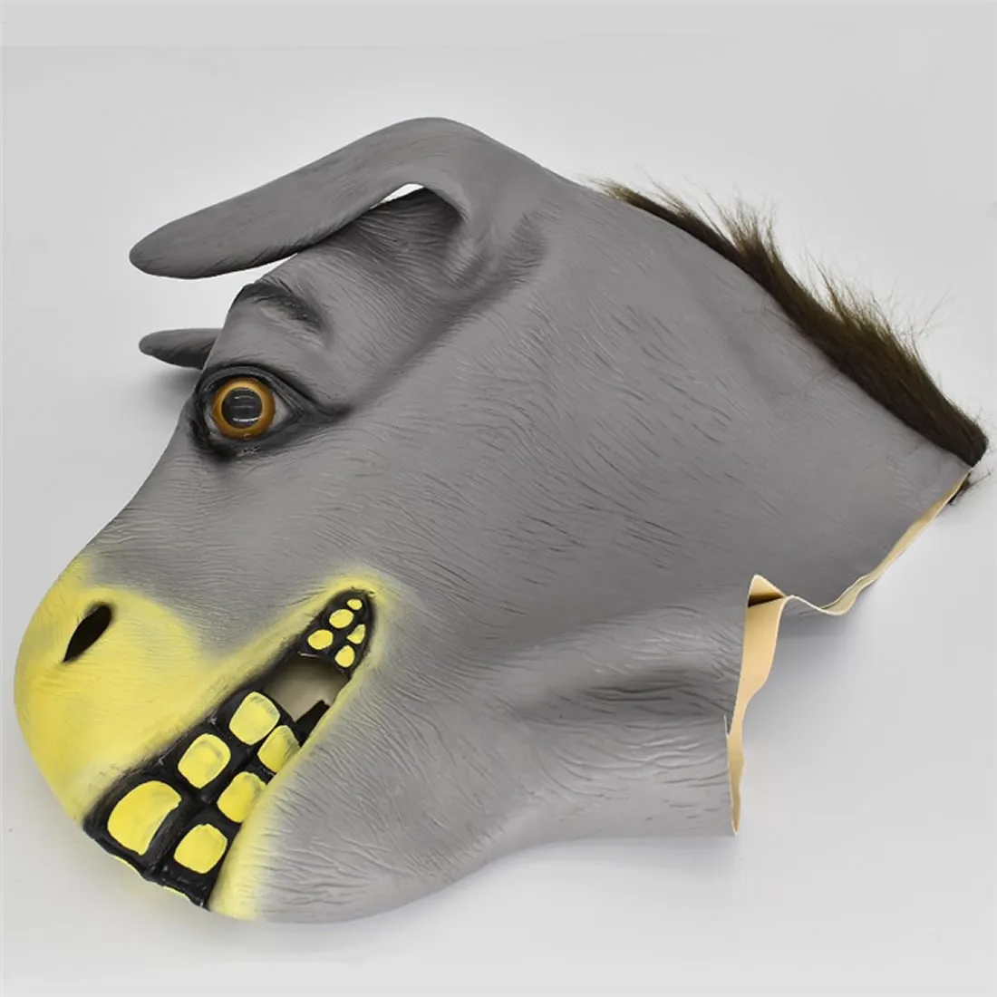 Poor-mouthed Donkey Mask Latex Halloween Party Cosplay Props