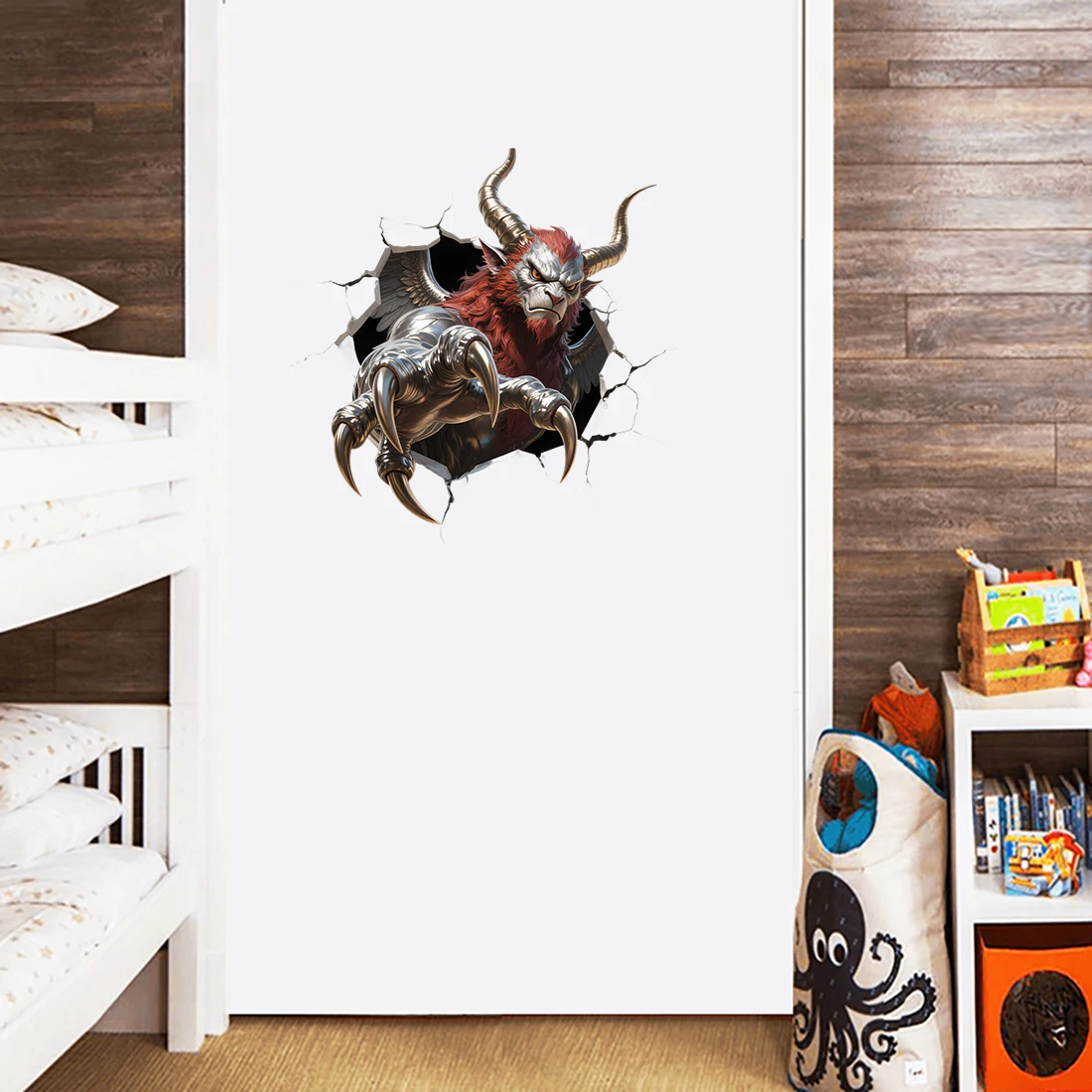Three Ratels CAA113 Fear Angel Breaks Hole Wall Stickers for Home Decoration computerdecals Personalized car stickers
