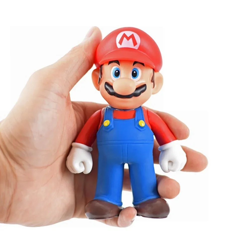 Carton Super Mario Action Figure Toys Movable Joint Kawaii Mario Bros Luigi Yoshi Donkey Kong Wario Model Doll Decorative Gifts
