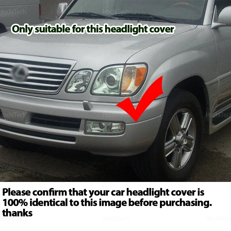 High Quality Car Front Headlight Lens Cover Fit For Lexus LX 470 J100 1998-2007 Auto Shell Headlamp Lampshade transparent