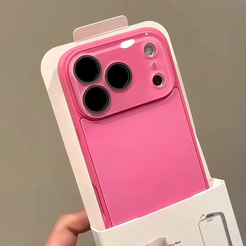 Capa de telefone luxuosa com proteção de câmera, para iphone 17 16 15 14 13 pro max 17pro 16pro, vidro temperado, à prova de choque, capinha traseira dura, capa para iphone 17 16 15 pro max