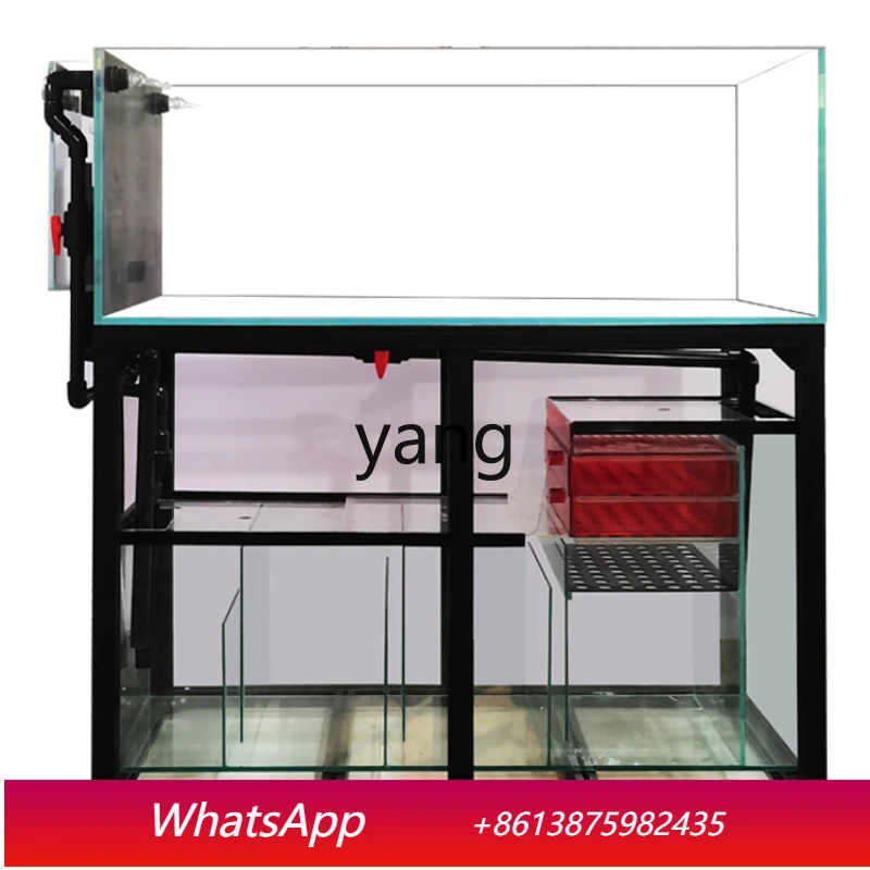 

CX Long Backpack Overflow Golden Crystal Super White Glass Bottom Filter Living Room Large, Medium and Small Landscape