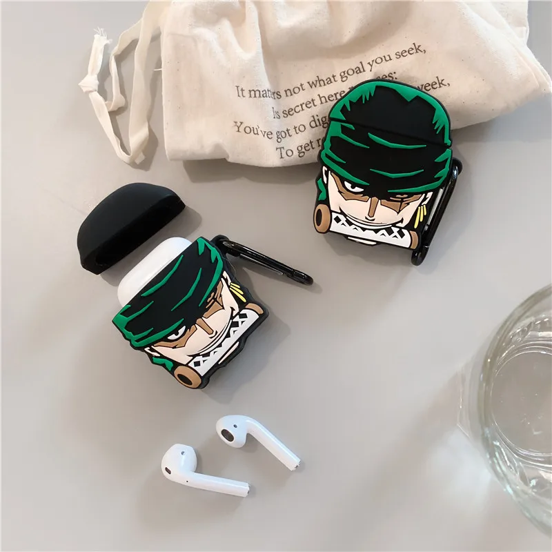 For Airpods Pro 2 Case,ONE PIECE Zoro 3D Anime Silicone Protective Earphone Cover For Airpods 1 2 3 Case Cover Funda view 4