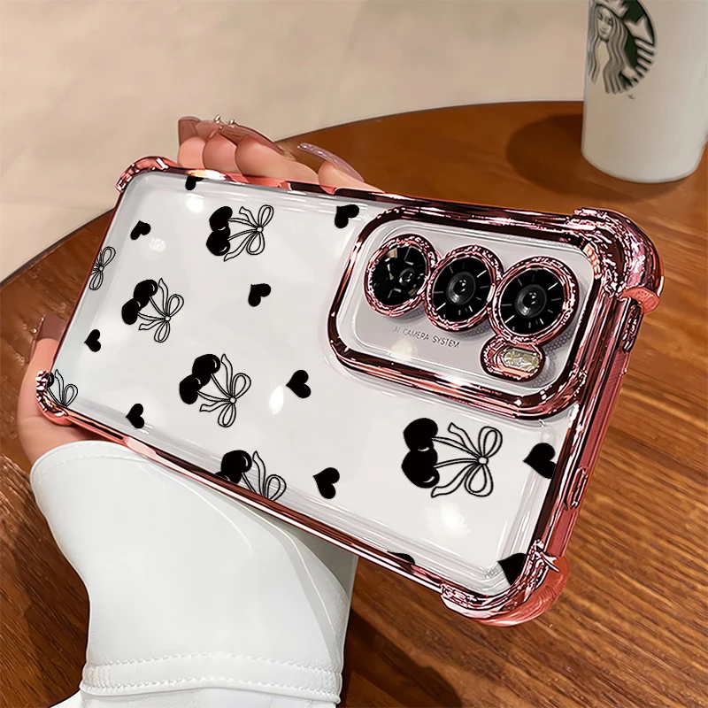 Cute Cherry Love Heart Phone Case For Google Pixel 10 Pro XL 10A 9 7A 8A 7 Pro Slim Lightweight Silicone Anti Scratch Cases Etui