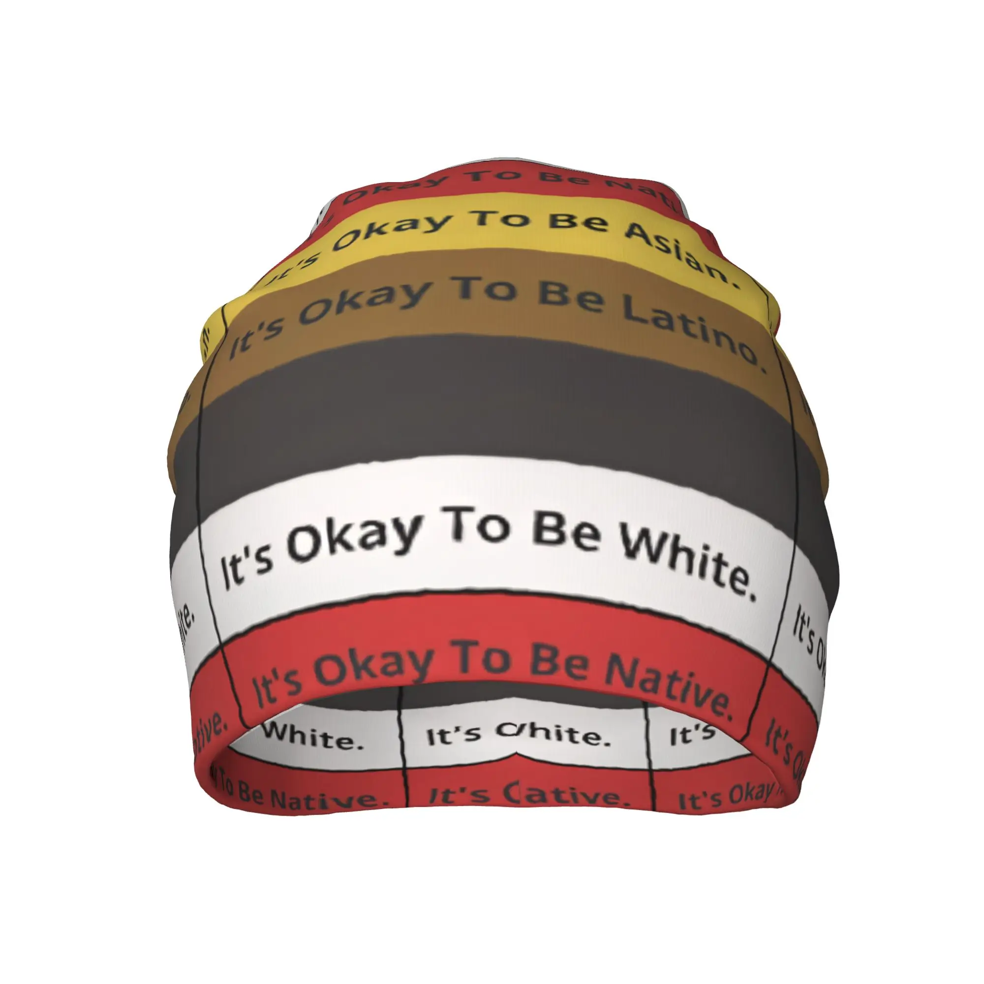 Stop Racism It's Okay To Be Normal American Bonnet Hats  Knitted Hat Unisex Adult Casual Thermal Elastic Beanie Hats