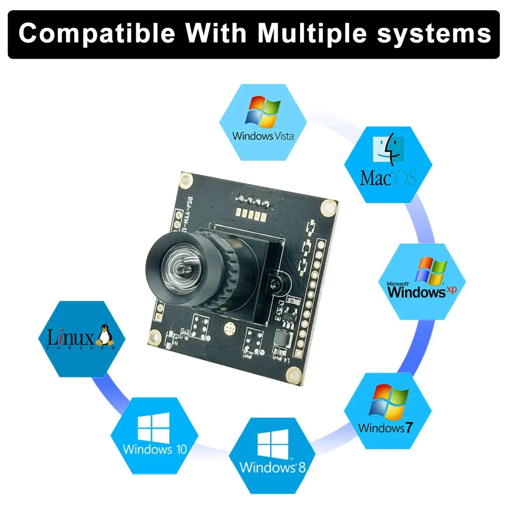 4K Wide Angle USB Camera Module CMOS 8MP IMX317 Sensor 3840*2160 High Resolution Distortionless USB Plug And Play For Windows