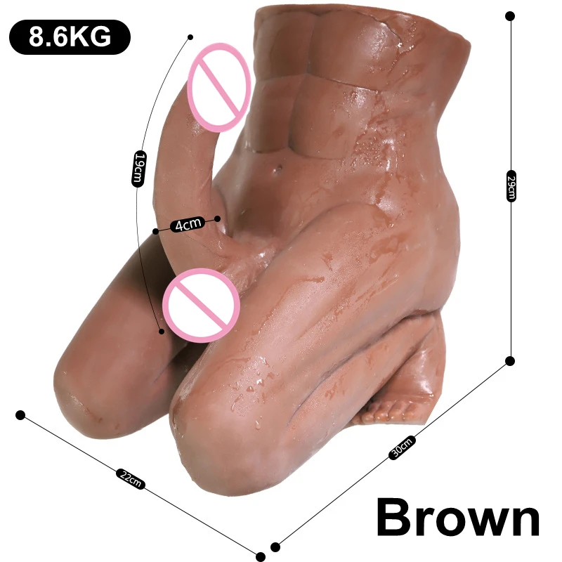Male Half body Sex Doll Artificial Penis Realistic Full Silicone Big Dildo Sex Doll Female Sex Toy Long Penis Women Men Gay Doll