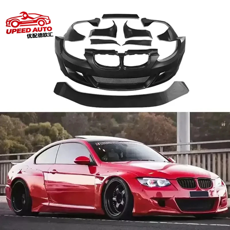 

Suitable for BMW E90 E92 E93 M3 FRP Bodykit Upgraded Front Bumper Lip Side Fender Car Wheel Eyebrow Rear Roof Spoiler Body Kit