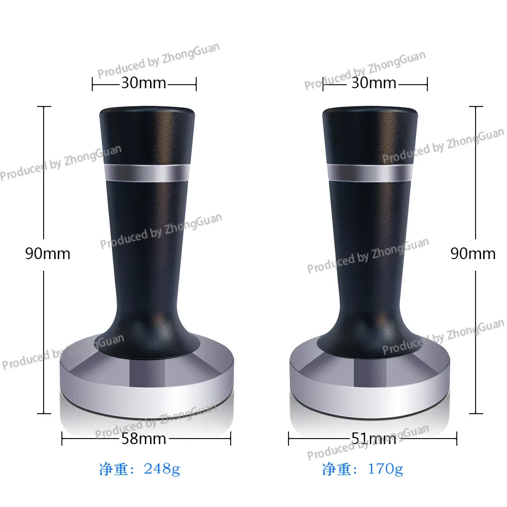 Coffee Powder Pressing Hammer, Italian Coffee Machine, Stainless Steel Powder Dispenser, Two-in-one Powder Pressing Hammer