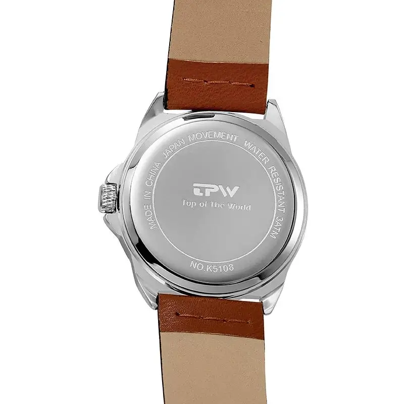 Classic Field Watches Fabric Strap Stitched Leather Band 42mm Men\'s 30M Waterproof Analog Military Top Brand Leather Wristwatch