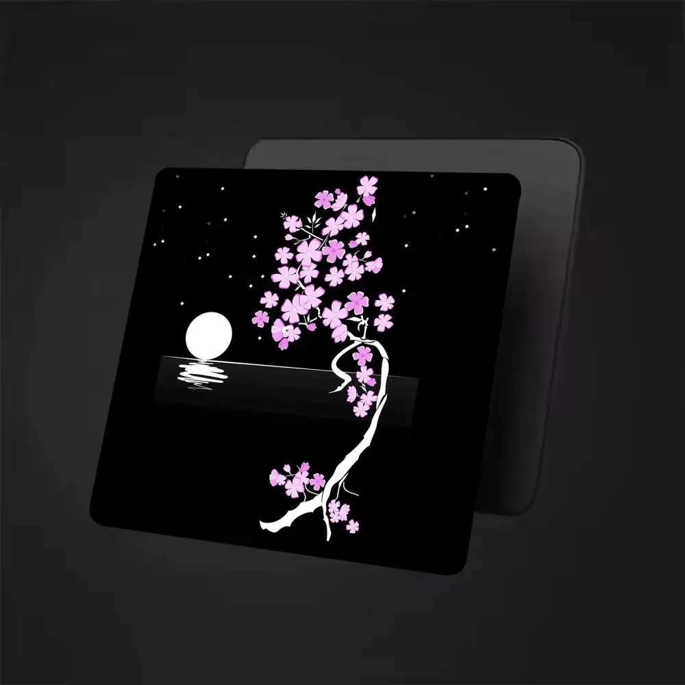 Aesthetic Cherry Blossom Square Mouse Pad Non Slip Rubber Desk Mat For Gaming Laptop Keyboard Home Office Gaming Setup