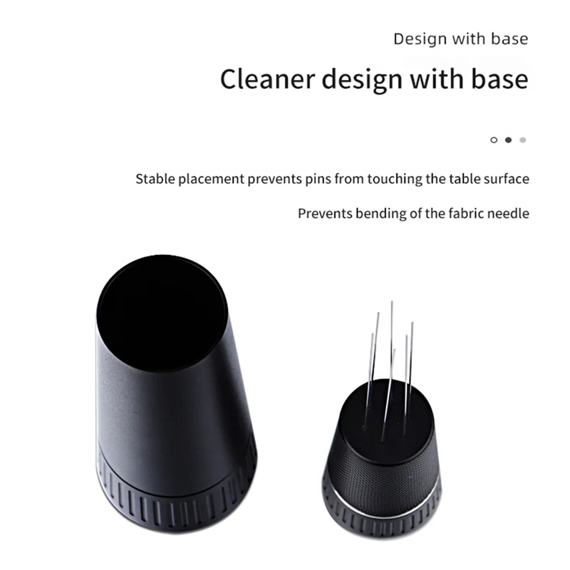 ABGU القهوة النمام القماش مسحوق إبرة مع قاعدة القهوة القماش مسحوق النمام إبرة القهوة WDT أداة اثارة مسحوق إبرة 1