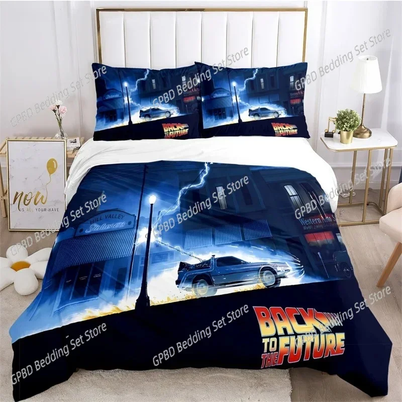 

Back To The Future Pattern All Season Duvet Cover Bedding Comforter set Quilt Cover and Pillowcases Single Double Queen King