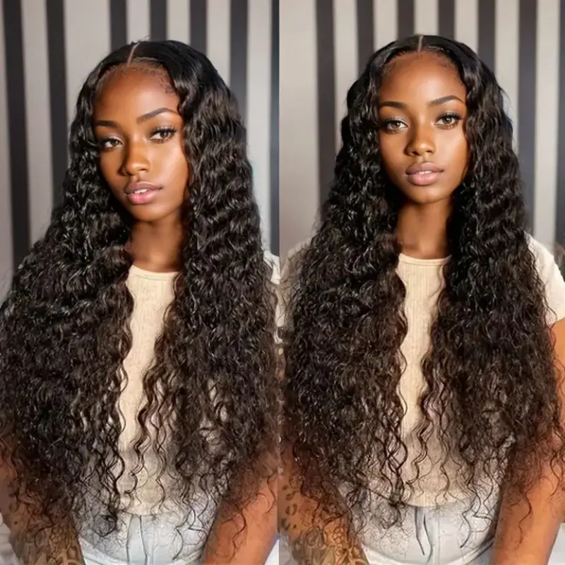 

30 inch 13x4 Deep Wave Lace Front Wig Human Hair Water Wave 13x6 hd Lace Front Wigs Brazilian Hair Curly Wigs 100% Human Hair