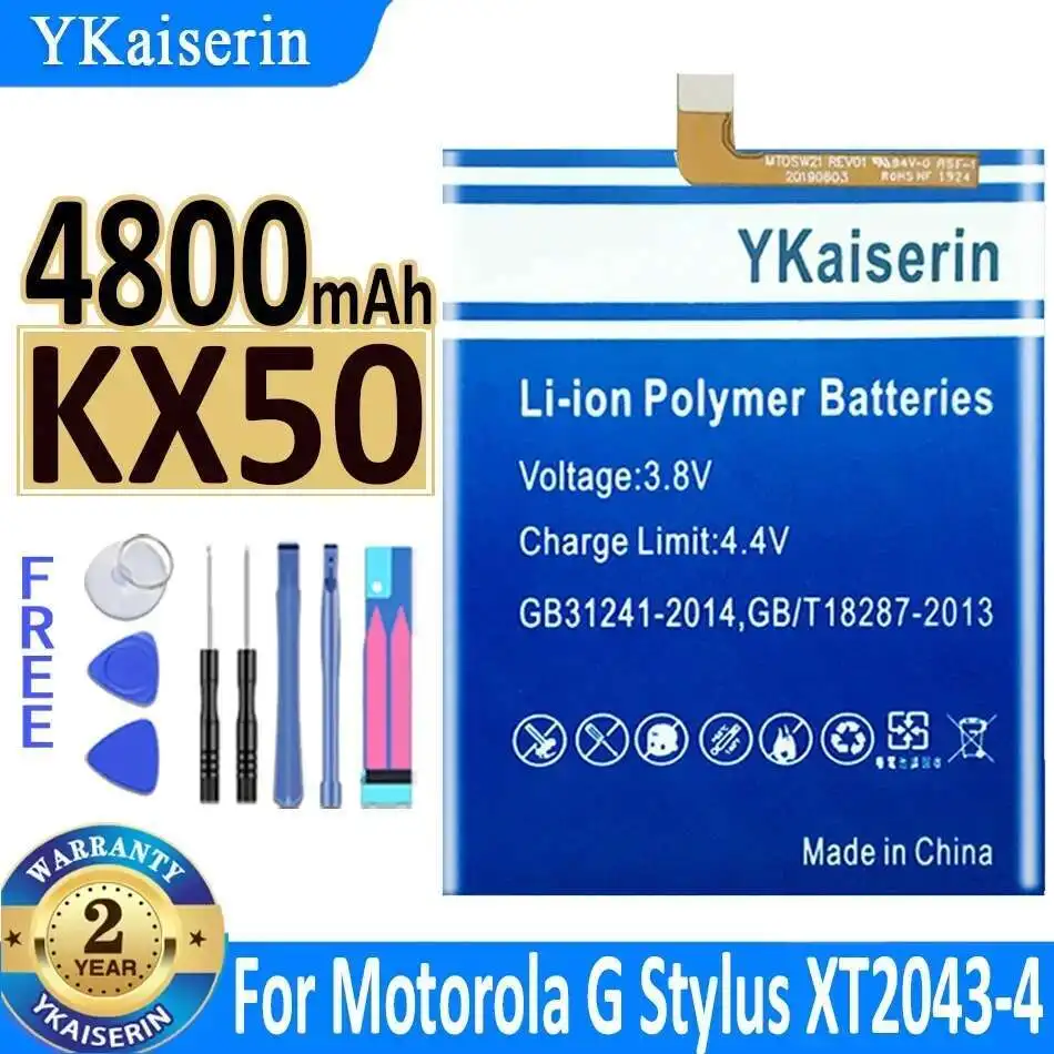 

For Motorola Moto G Stylus XT2043-4 KX50 Mobile Phone Battery High Compatibility 4800mAh