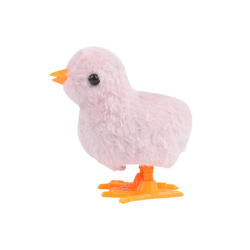 1PC Children's Plush Chicken Winding Toy Simulate Nodding Jumping Yellow Chick Baby's Grip Color Recognition Baby Toddler Toys