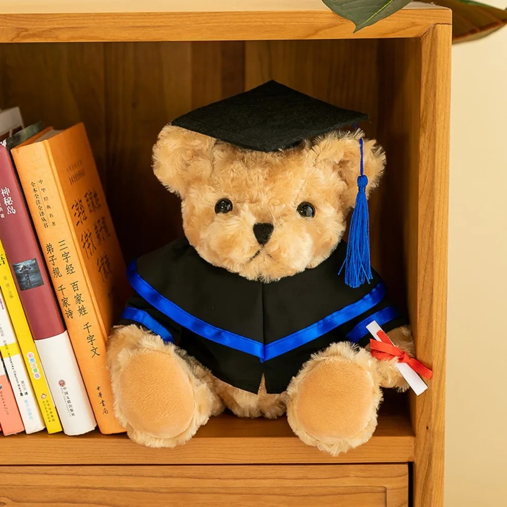 

Bachelor Hat Doctor Cap Graduation Bear Doll Cute Academic Dress Bachelor Bear Plush Toy Soft Stuffed Bear Animal Doll